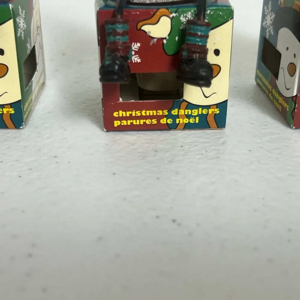 Lot of 3 Christmas Danglers Wine Bottle Topper Stoppers Cork Dangling Legs - Picture 3 of 6